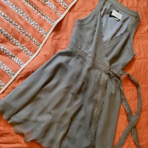 BHLDN Gray Wrap Dress (Worn Once)